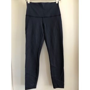 Navy blue textured lululemon leggings